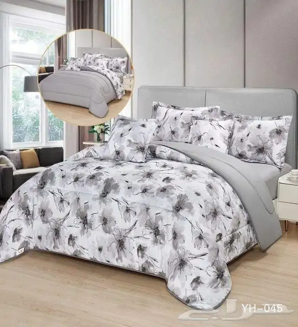 مفروشات سرير وجهين مشجر وساده 23