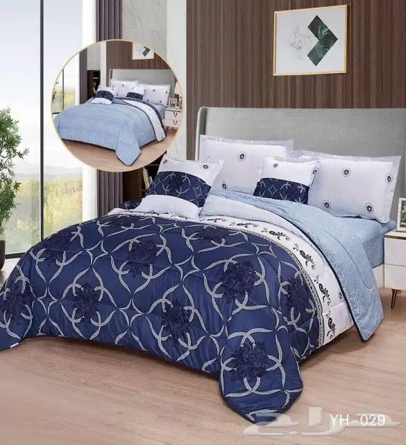 مفروشات سرير وجهين مشجر وساده 27