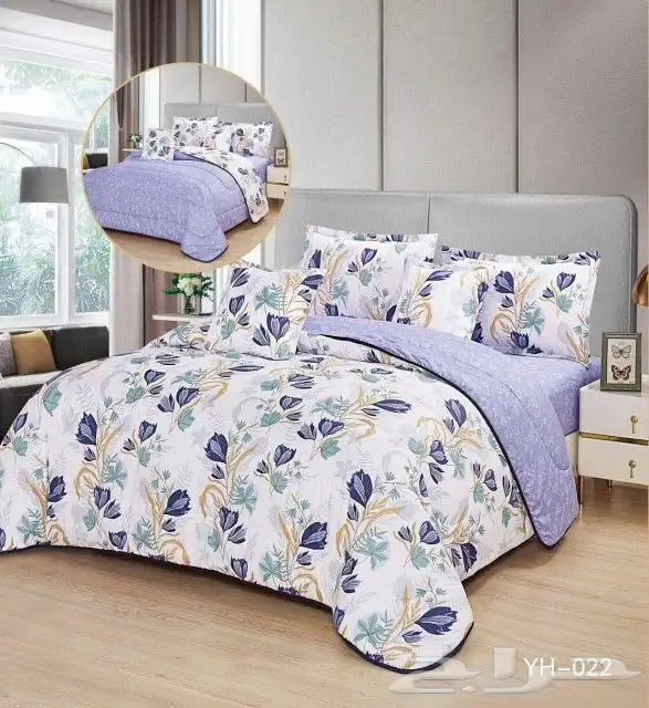 مفروشات سرير وجهين مشجر وساده 24