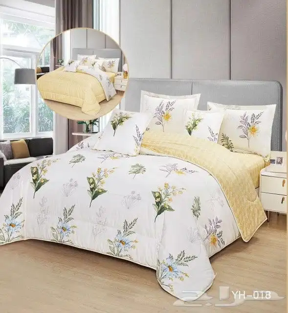 مفروشات سرير وجهين مشجر وساده 34