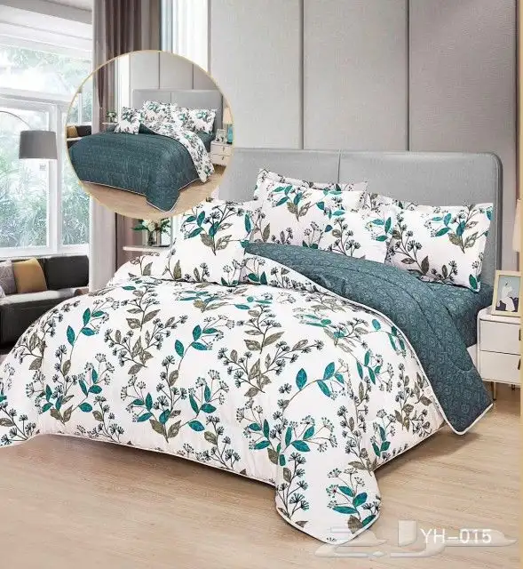 مفروشات سرير وجهين مشجر وساده 31