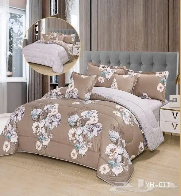 مفروشات سرير وجهين مشجر وساده 32