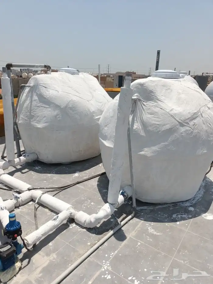 تغليف مواسير من الحرارة وعزلها بالصوف الزجاجى الصخرى 1