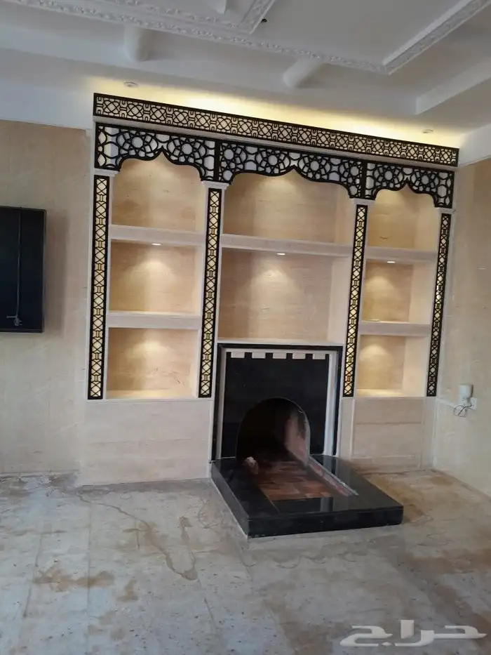 بناء مشبات ديكور مشب Marble fireplace decor 12