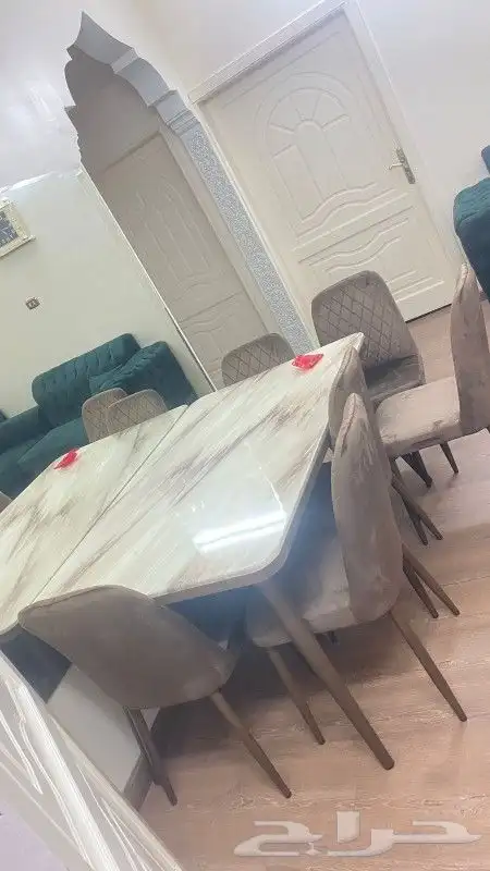طاولات طعام جديدة 4 6 8 10 كراسي فخمة 8