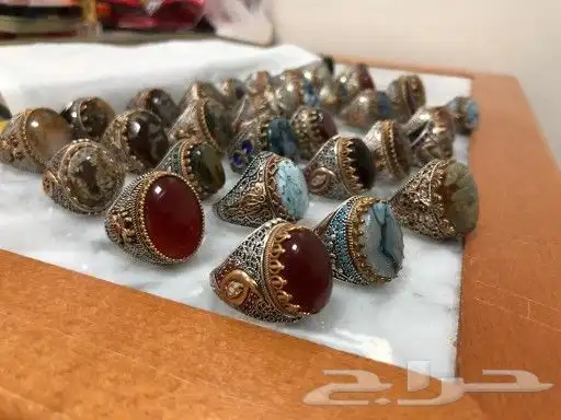 خواتم عقيق أصلي فضة تركية اصلي عيار 925 بيع مستعجل 4