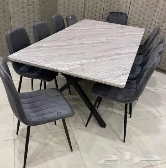 طاولات طعام جديدة 4 6 8 10 كراسي فخمة 2