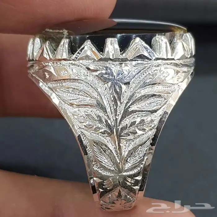 خاتم عقيق يماني خرايطي فاخره 2