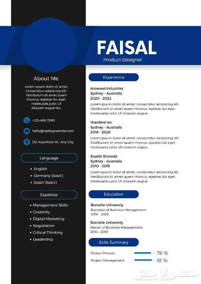 اصمم CV بأسرع وقت وبشكل مرتب واحترافي 6