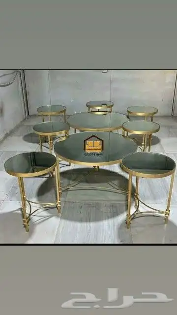 طاولات قهوة طاولات خدمة طاولة قهوة خشب قشرة الجوز ركن كوفي 19