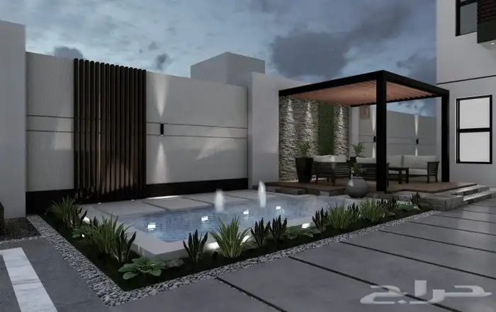 تصميم واجهات فلل و تصميم داخلي و تصميم حدائق 10