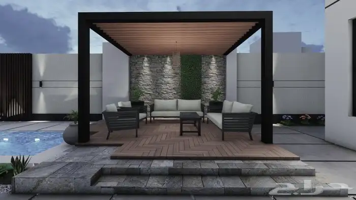 تصميم واجهات فلل و تصميم داخلي و تصميم حدائق 9