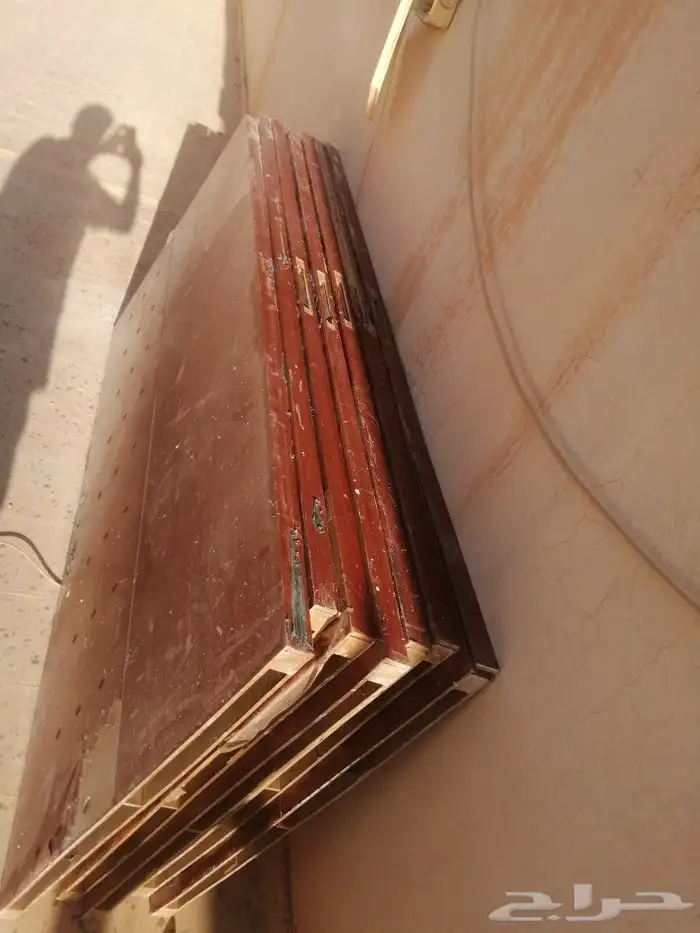 ابواب خشب تلبيس مستخدمة بدون كشف باب شقة خشب بدون كشف 3