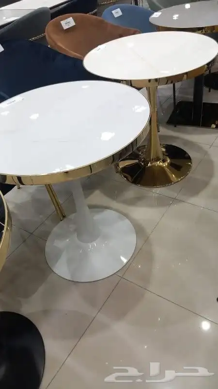 طاولات كافيه رخام وخشب 6