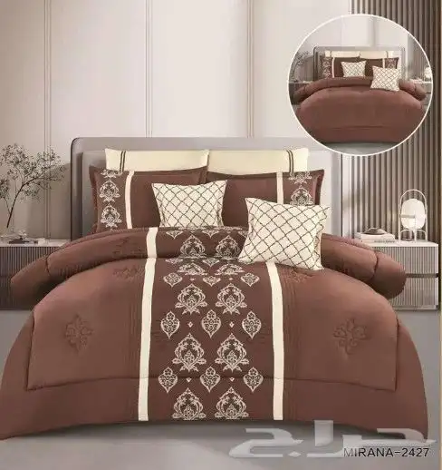 لحافات 8 قطع نفرين مطرز 4