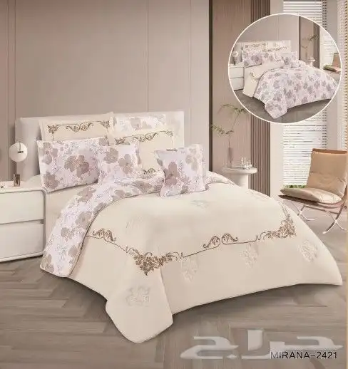 لحافات 8 قطع نفرين مطرز 5