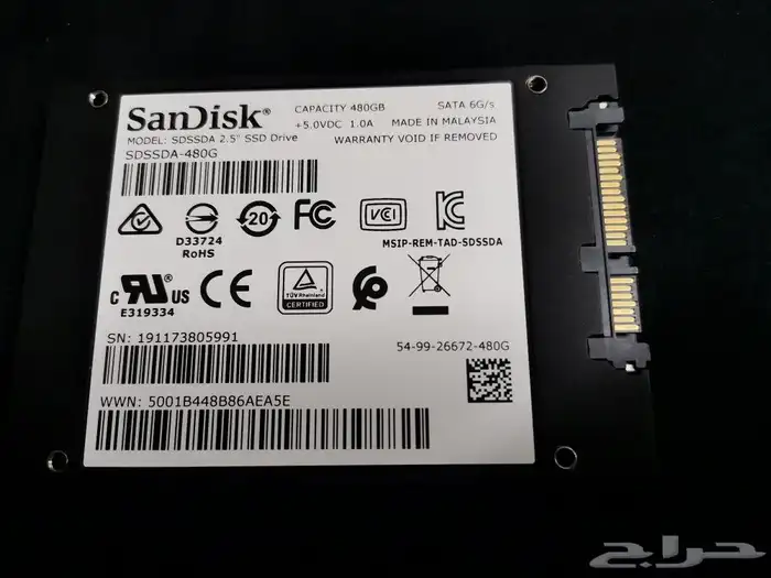 هاردسك SSD مستخدم نضيف 480 غيغا 1