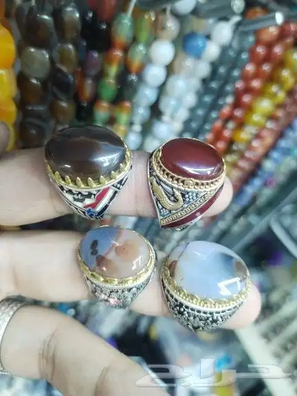 خواتم فضه عيار 925 وعقيق يمني 3