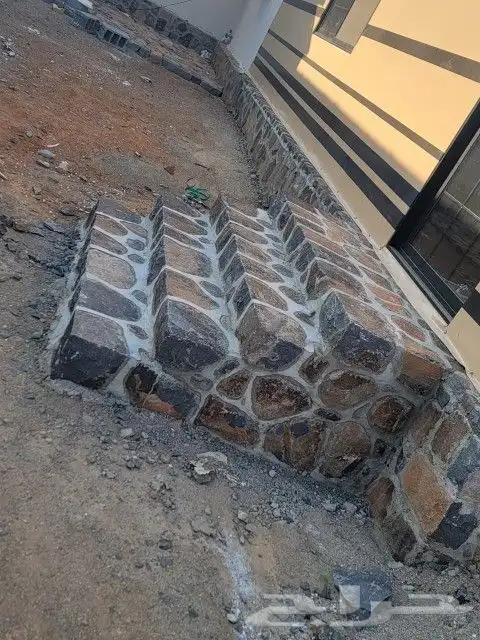 تلبيسات بالحجر الطبيعي وممرات وحجر نهري وابراج بالحجر الطبيع 7