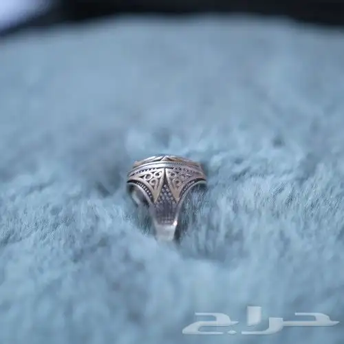 خاتم فضة عقيق يمني مصور 3