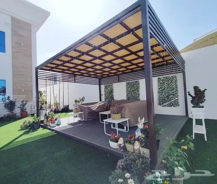 مظلات سواتر قماش برجولات وتنسيق حدايق الدمام الخبر 4