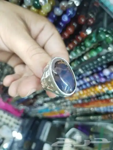 خواتم فضه عيار 925 وعقيق يمني مضمون 14