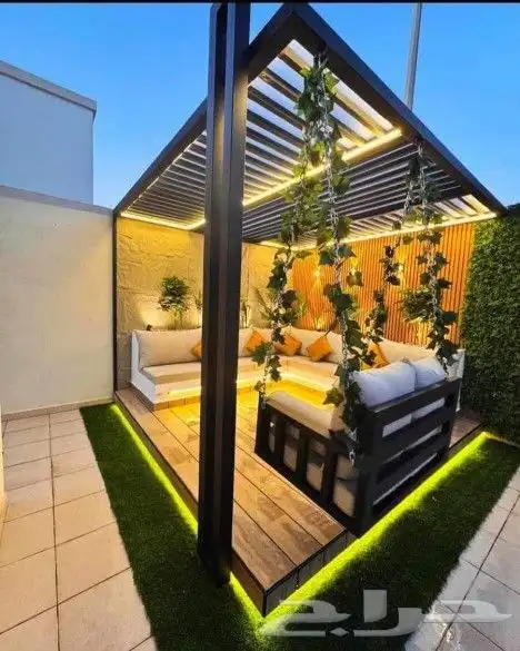 تصميم شلالات ونوافير ومظلات وجلسات 0