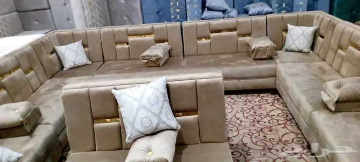 مجالس كنبات جاهزه ومساند جاهز مقاس وباطرمه جاهز 33