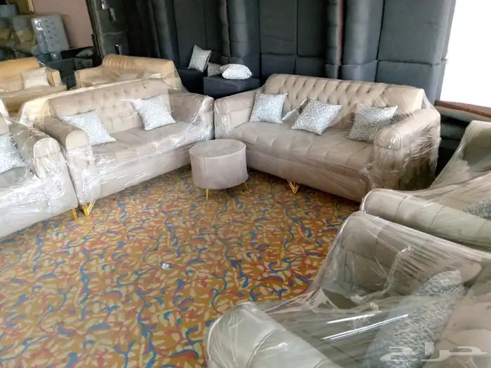 مجالس كنبات جاهزه ومساند جاهز مقاس وباطرمه جاهز 27