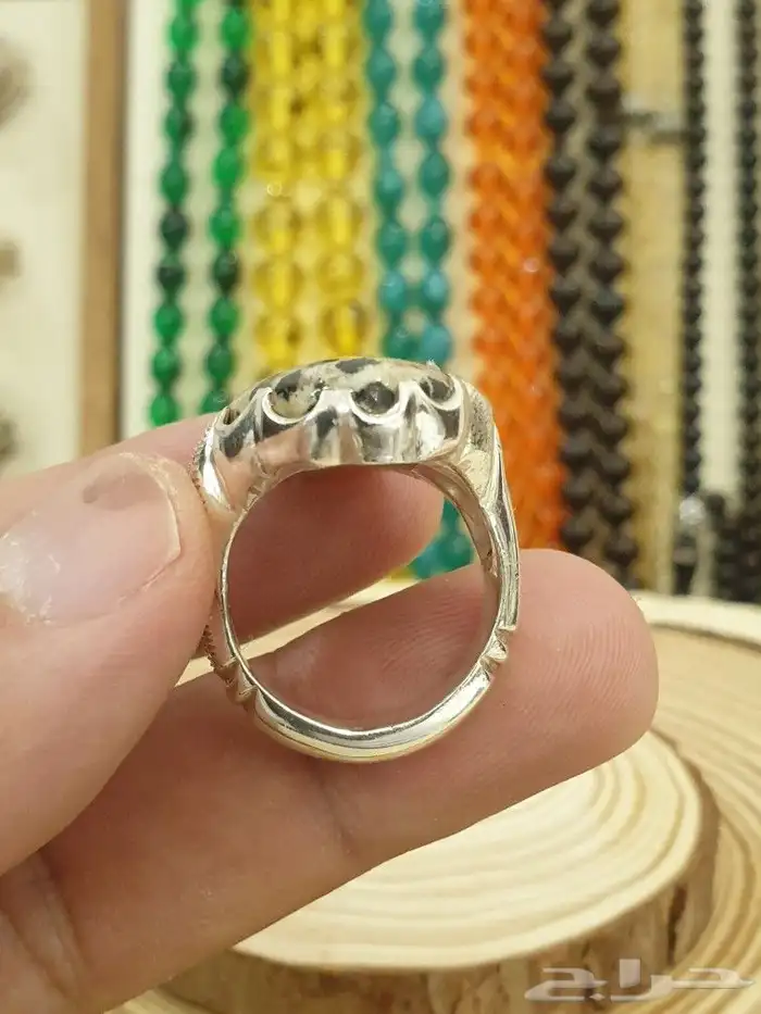 خاتم بحجر المراد راهي صياغة بحرينيه 8