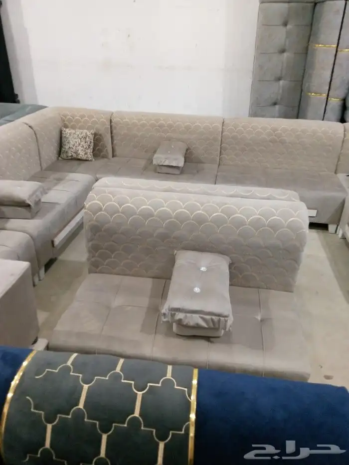 مجالس كنبات جاهزه ومساند جاهز مقاس وباطرمه جاهز 6