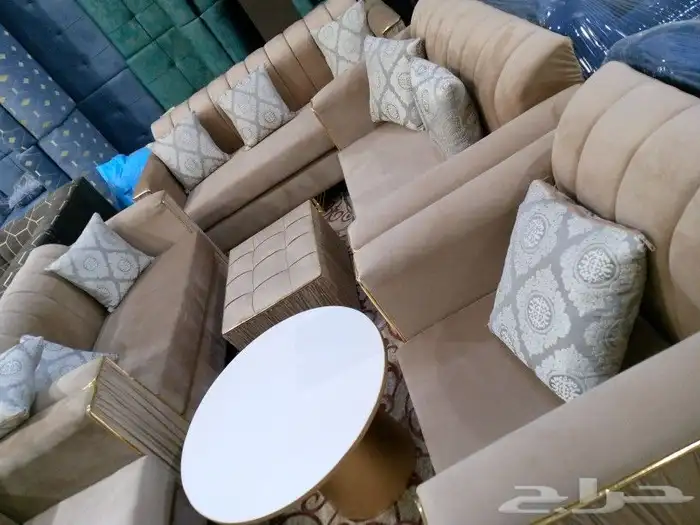 مجالس كنبات جاهزه ومساند جاهز مقاس وباطرمه جاهز 40