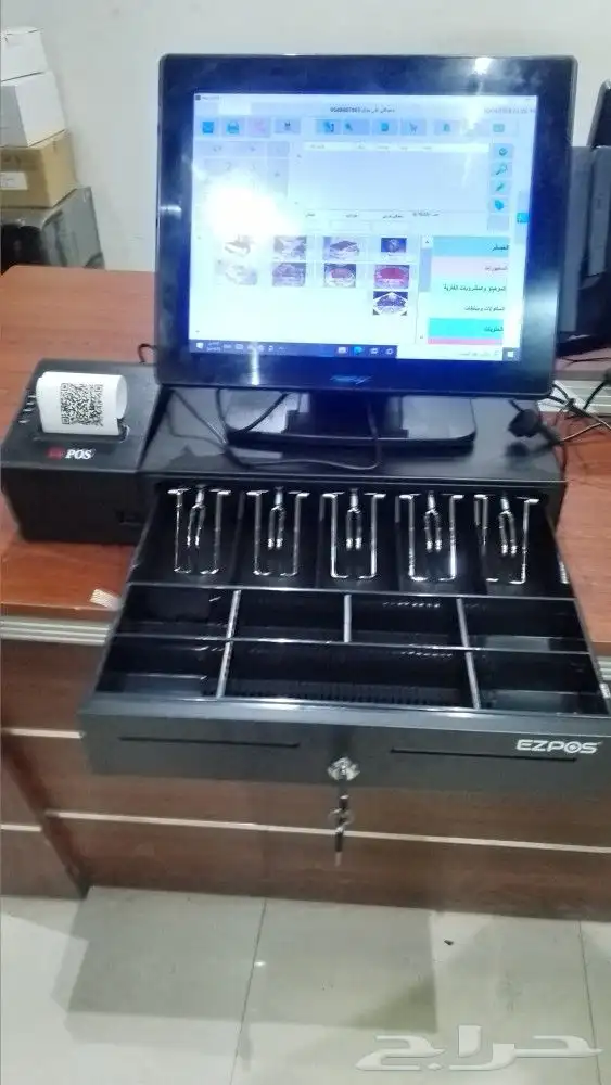 كاشير متكامل لمس جديد ومستعمل كاشير مطعم تموينات كافي مطاعم 0