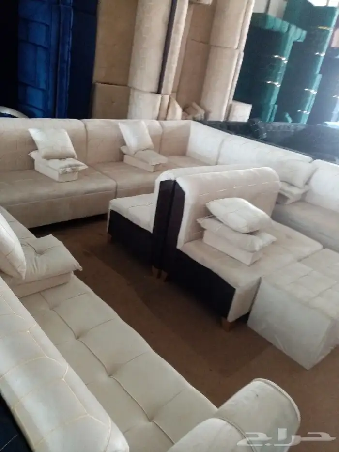 مجالس كنبات جاهز 4  5 و4  4 وباطرمه جاهز 4ف4 و4 في 5 ومساند 14