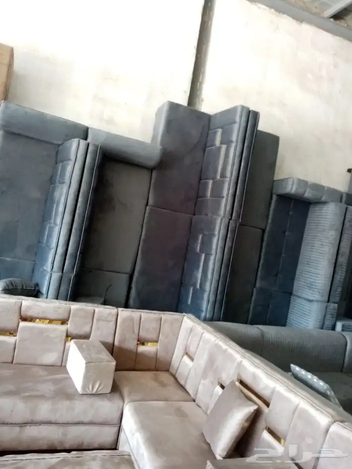 مجالس كنبات جاهز 4  5 و4  4 وباطرمه جاهز 4ف4 و4 في 5 ومساند 10