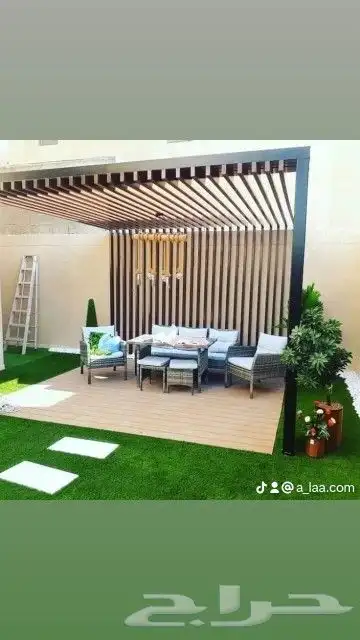 شركة تنسيق حدائق بجده شلالات نوافير غرف زجاجية عشب صناعي ديك 3