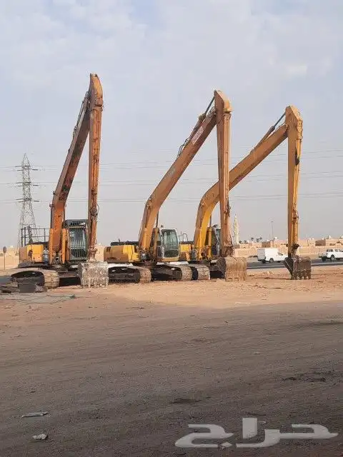 بوكلين حفار بوم طويل دراع طويله للايجار للتواصل 1