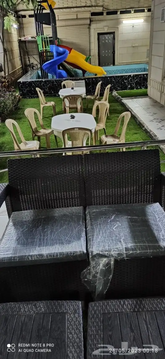 استراحة قسمين بمسبحين كبار وصغار وألعاب مائيه وملعب صابوني 24