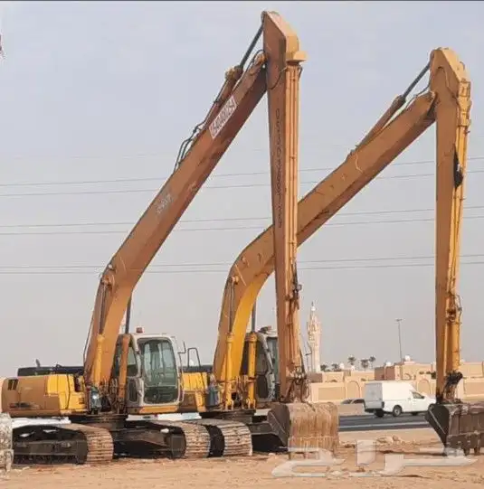 بوكلين حفار بوم طويل دراع طويله للايجار للتواصل 2