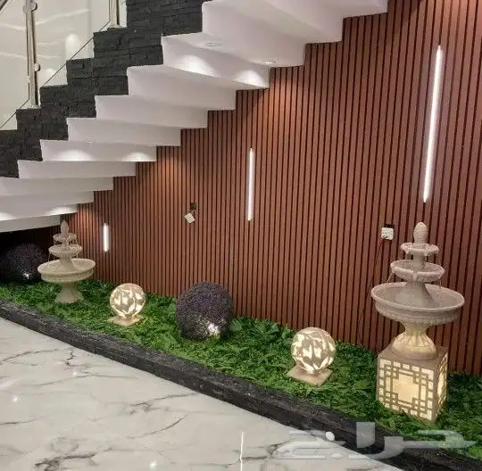 شركة تنسيق حدائق بجده شلالات نوافير غرف زجاجية عشب صناعي ديك 9