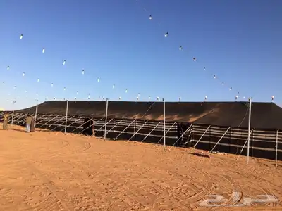 بيوت شعر وطرابيل ماء و يوجد ظلال غنم ويوجد 1