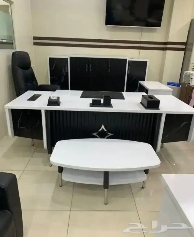 جديدة مكتب المدير فخمة مودرن شكل طقم كامل 220سم 240سم 260سم 3