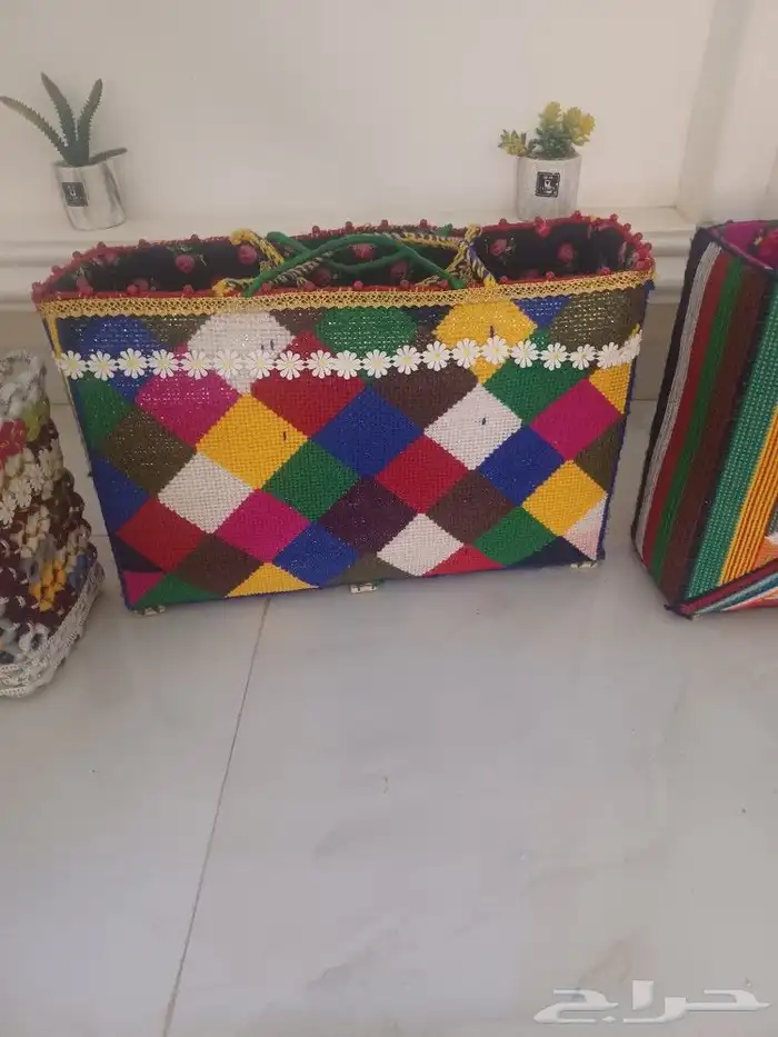 سلال قهوه وشاي شغول يد 0