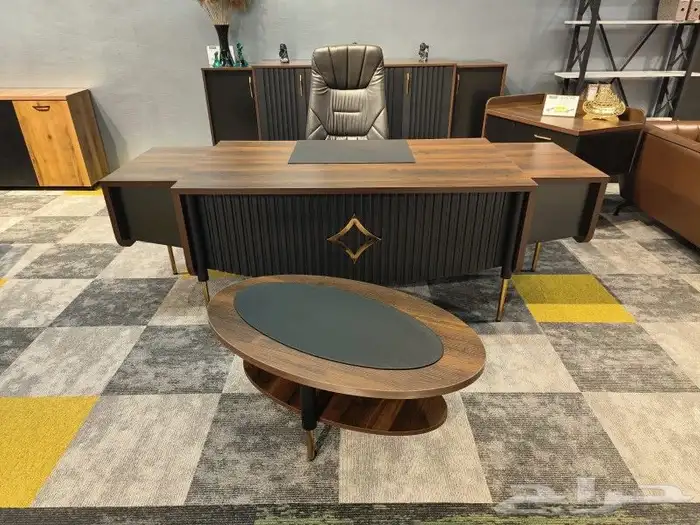 جديدة مكتب المدير فخمة مودرن شكل طقم كامل 220سم 240سم 260سم 6