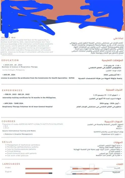تصميم سيرة ذاتية احترافية CV 0