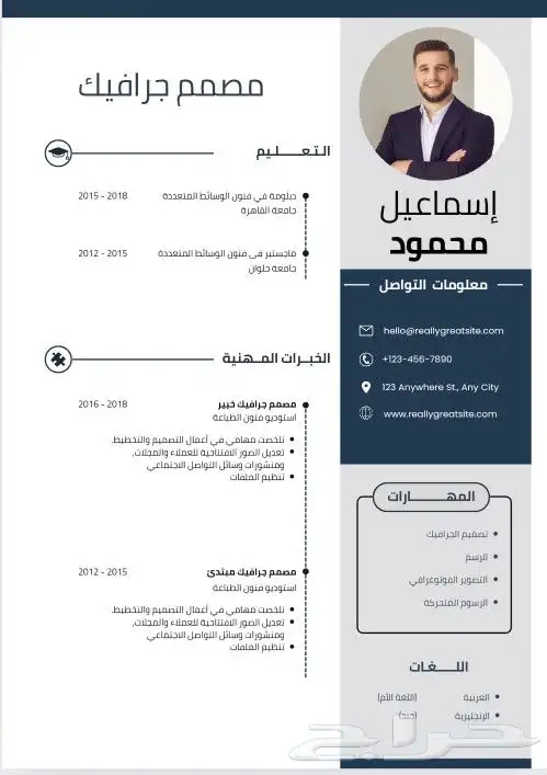 تصميم سيرة ذاتية احترافية CV 9