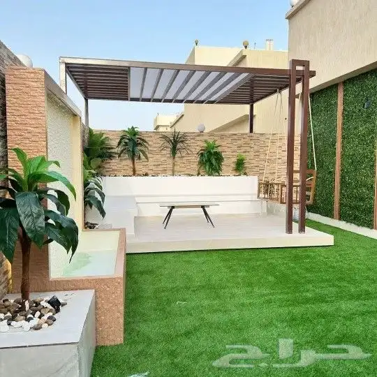 مظلات وعشب جداري وخشب باركيه نوافير شلالات ثيل صناعي وطبيعي 9