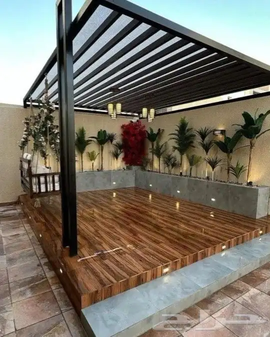 مظلات وعشب جداري وخشب باركيه نوافير شلالات ثيل صناعي وطبيعي 7