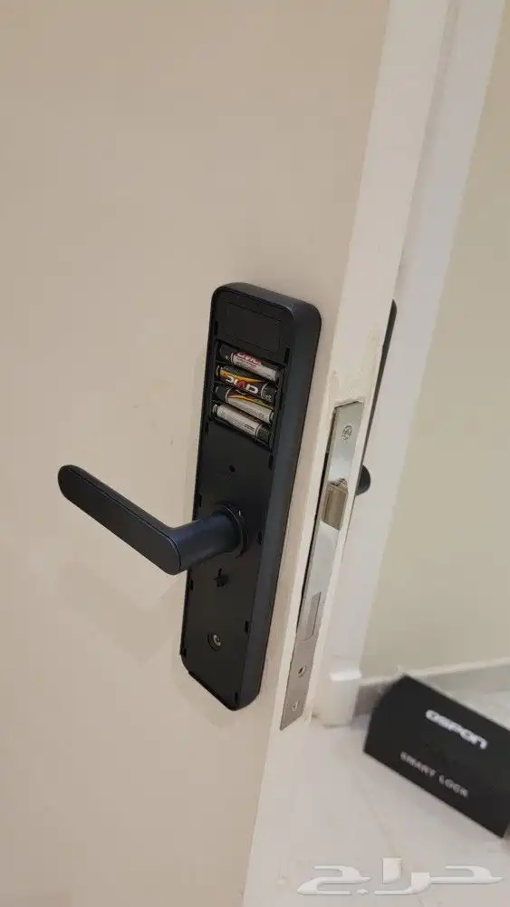 قفل باب ذكي الصناعة صيني الون اسود ضمان سنتين يركب على الحد 3