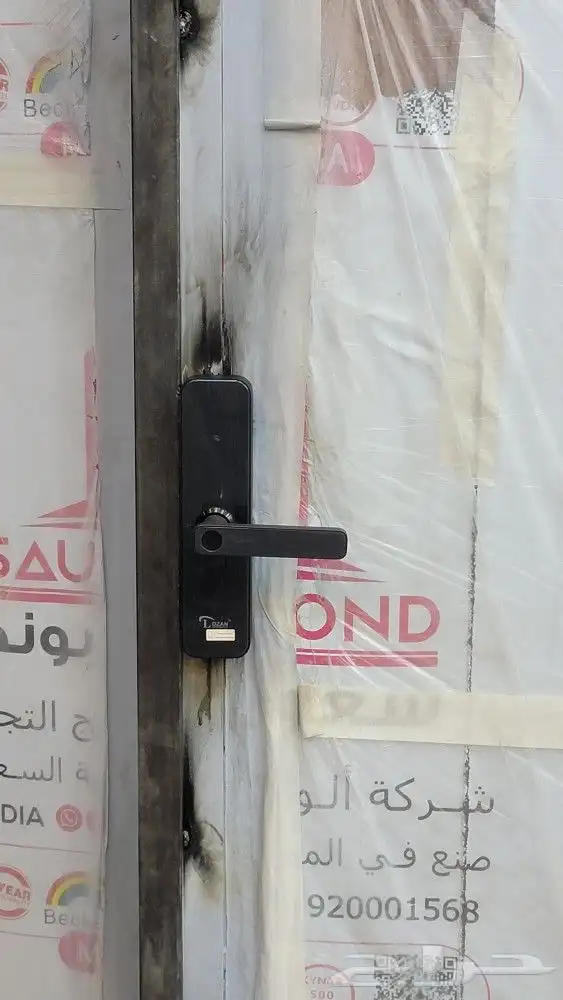 قفل باب ذكي الصناعة صيني الون اسود ضمان سنتين يركب على الحد 2